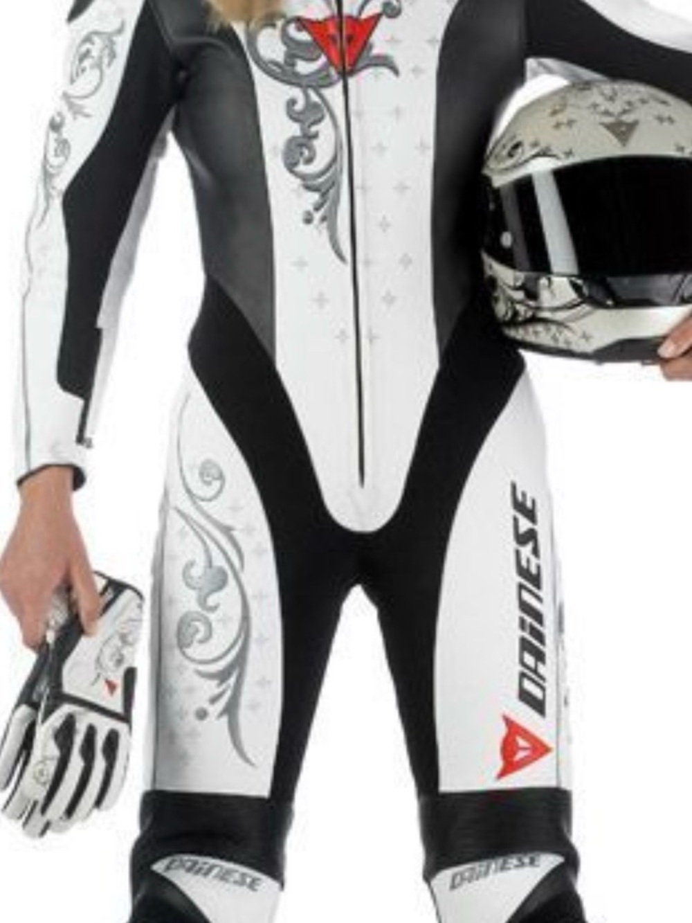 Dainese Women's White & Black Leather Racing Suit